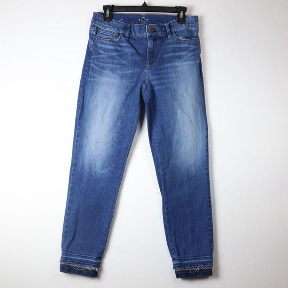 White House Black Market Jeans Womens‎ 4 Blue Contour Slim Ankle Slim Straight - Picture 1 of 8